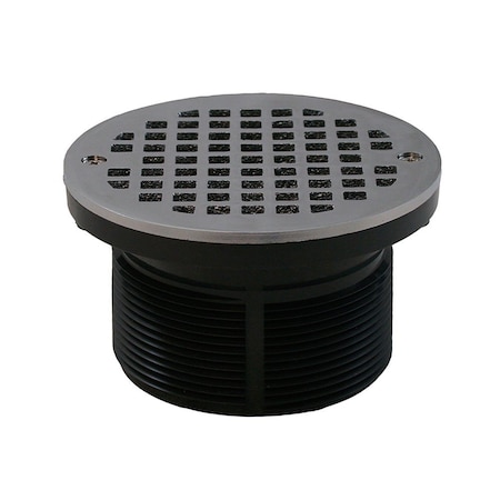 Jones Stephens 3-1/2in. IPS PVC Spud with 5in. Chrome Plated Strainer D56216